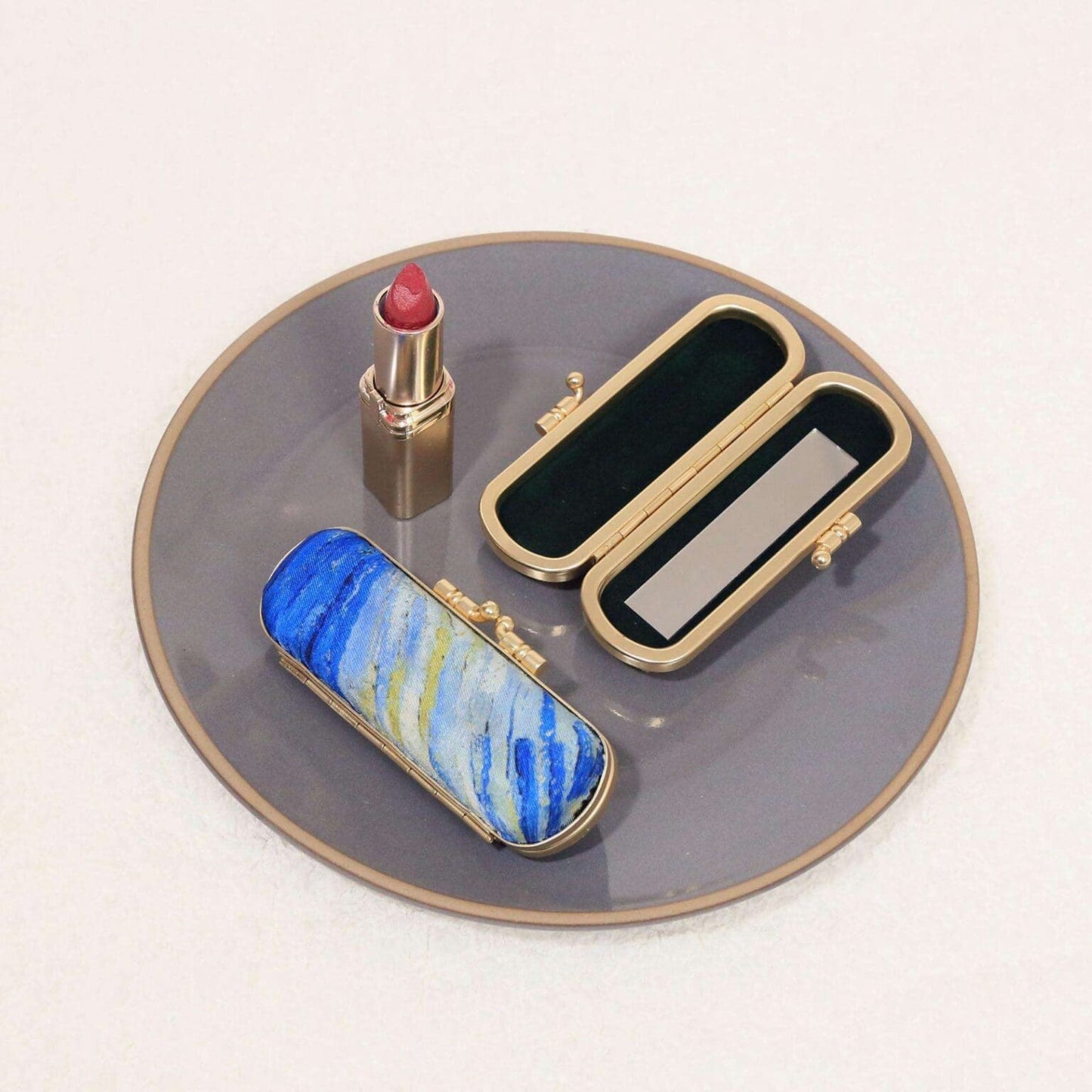 Van Gogh Inspired Print Lipstick Case w/ Mirror | The Starry Night