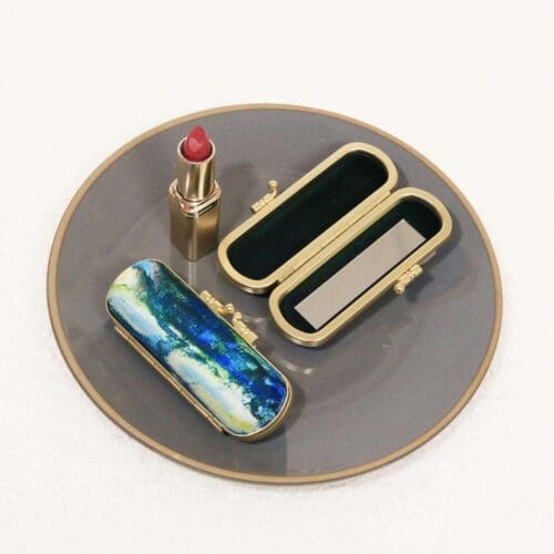 Monet Inspired Print Lipstick Case w/ Mirror | Water Lilies