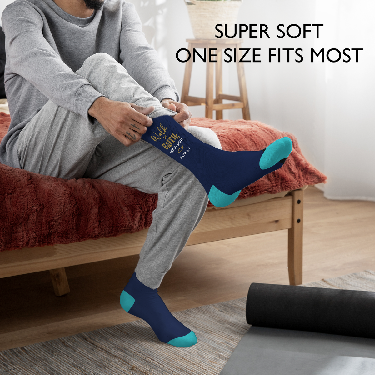 Men's Crew Socks | Walk by Faith