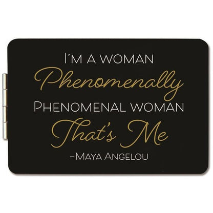 African American Expressions Rectangular Compact Mirror | Maya Angelou Phenomenal