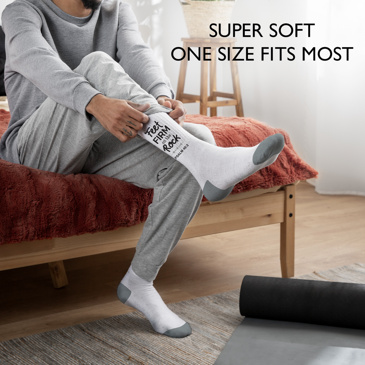 Men's Crew Socks | Firm On The Rock