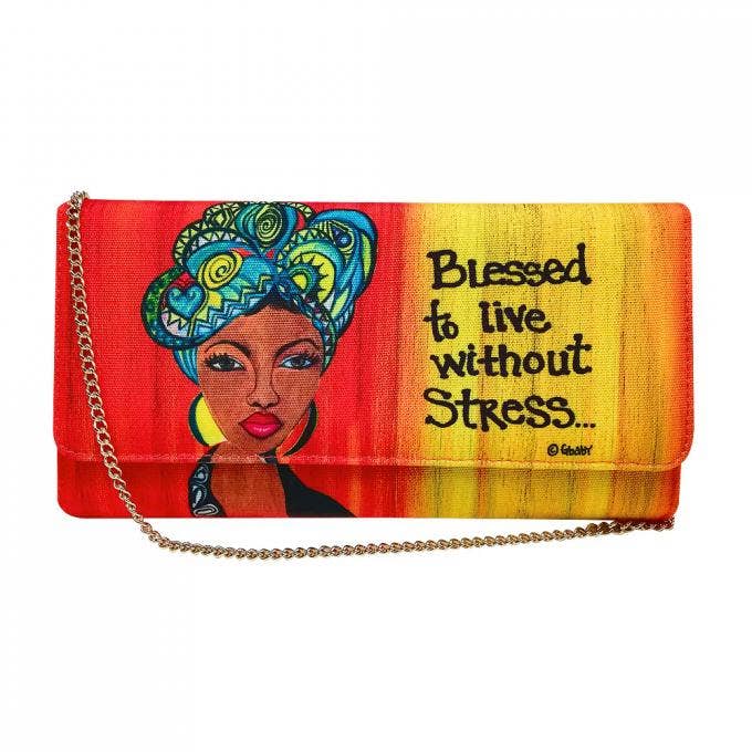 Canvas Statement Clutch | Blessed Without Stress