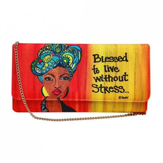Canvas Statement Clutch | Blessed Without Stress