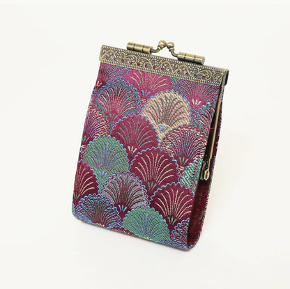 Seashell Brocade RFID Card Holder