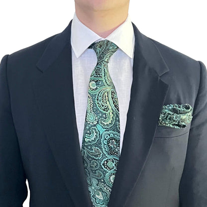 men's brocade necktie | Paisley