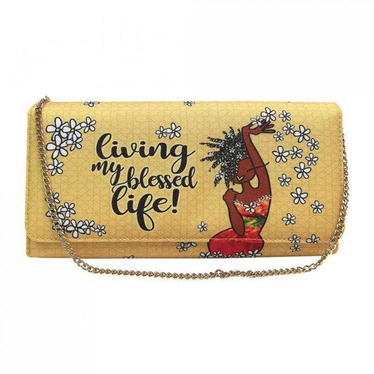Canvas Statement Clutch | Living My Blessed Life