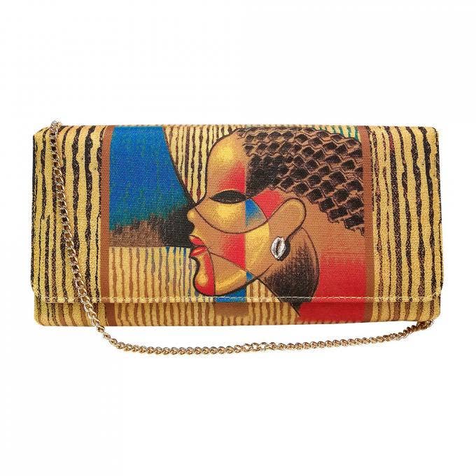 Canvas Statement Clutch | Composite of a Woman