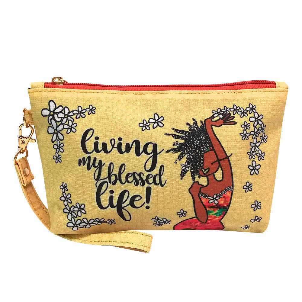 graphic cosmetic bag | Blessed Life