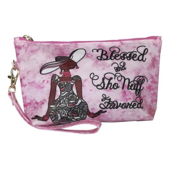 Wristlet Makeup Pouch | Blessed & Sho Nuff Favored