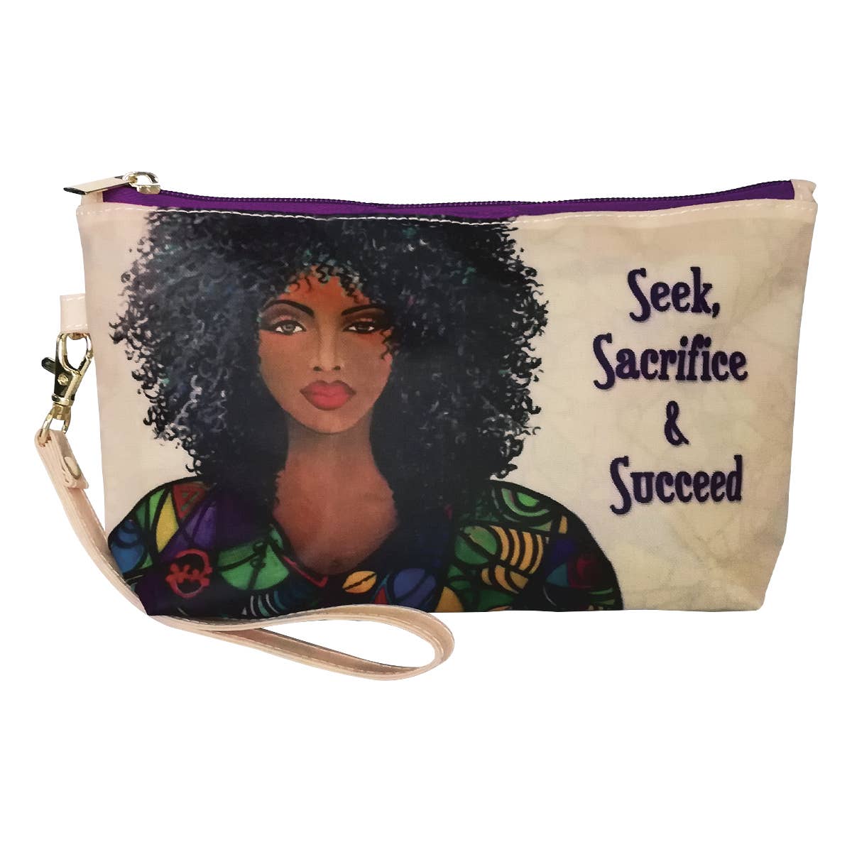 Sacrifice & Succeed Makeup Pouch with Wristlet