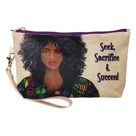 statement cosmetic pouch | Sacrifice & Succeed