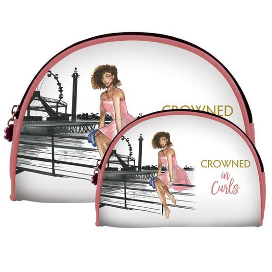 statement cosmetic bag set | Crowned in Curls