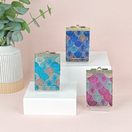 Seashell Brocade RFID Card Holder