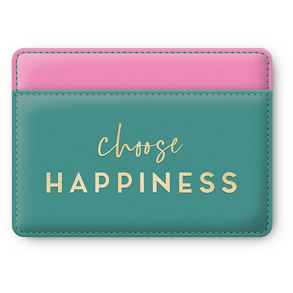 vegan leather card wallet | Happiness