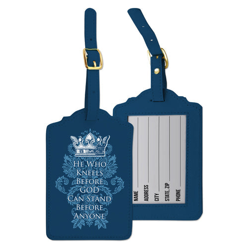 statement luggage tag set | He Who Kneels