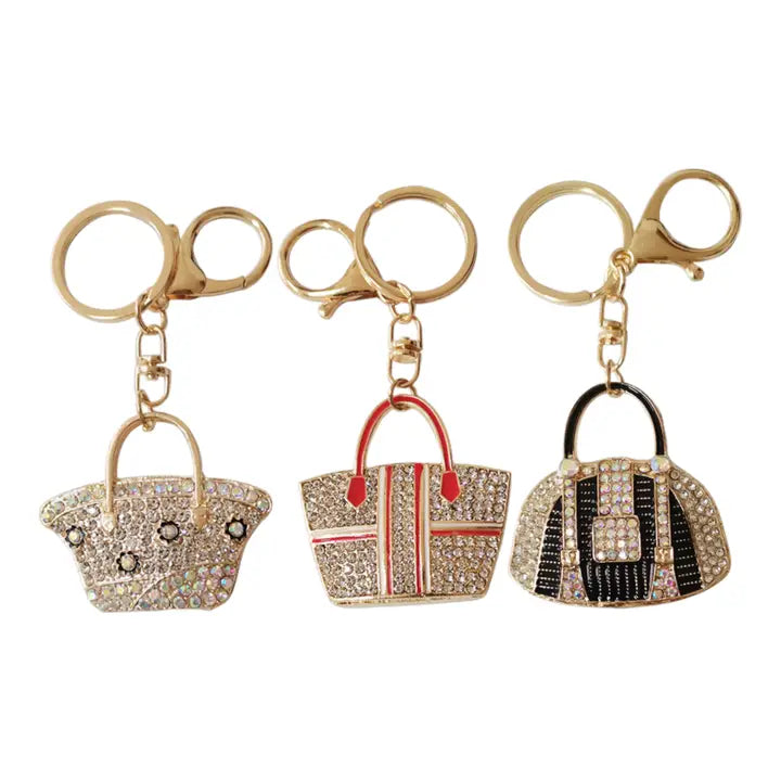 Rhinestone Handbag Keychain