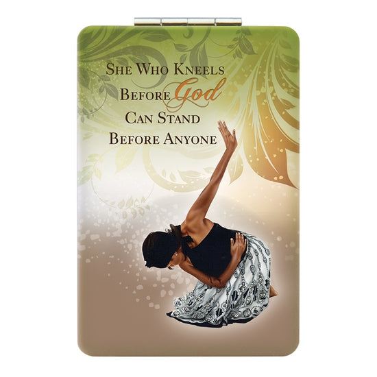 African American Expressions Rectangular Compact Mirror | She Who Kneels