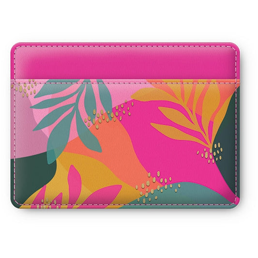 vegan leather card wallet | Leaves