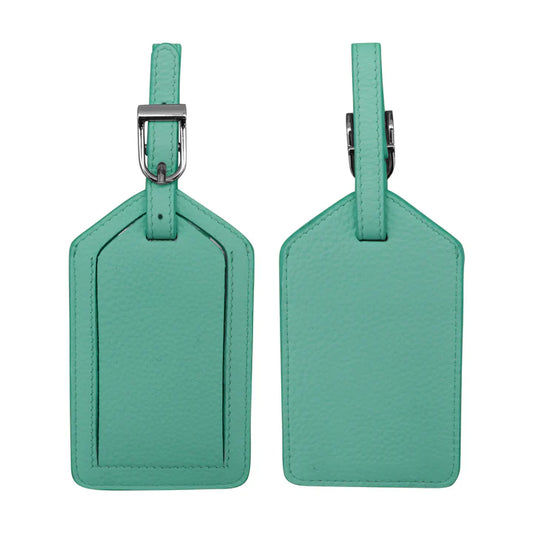 Leather Luggage Tag | Turquoise