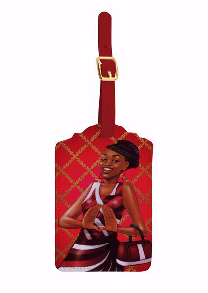 African American Expressions Luggage Tag Set | Red and White