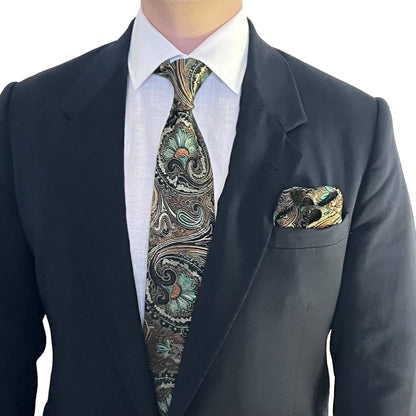 Brocade Paisley Print Necktie