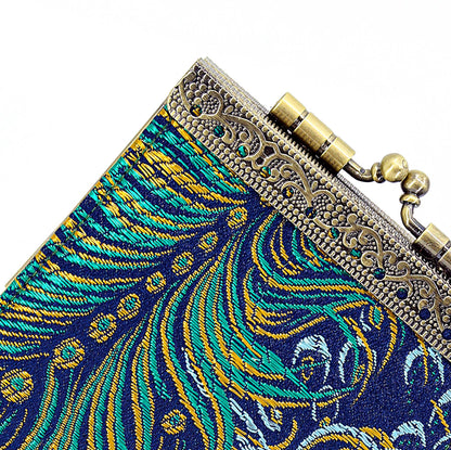 Peacock Brocade RFID Card Holder
