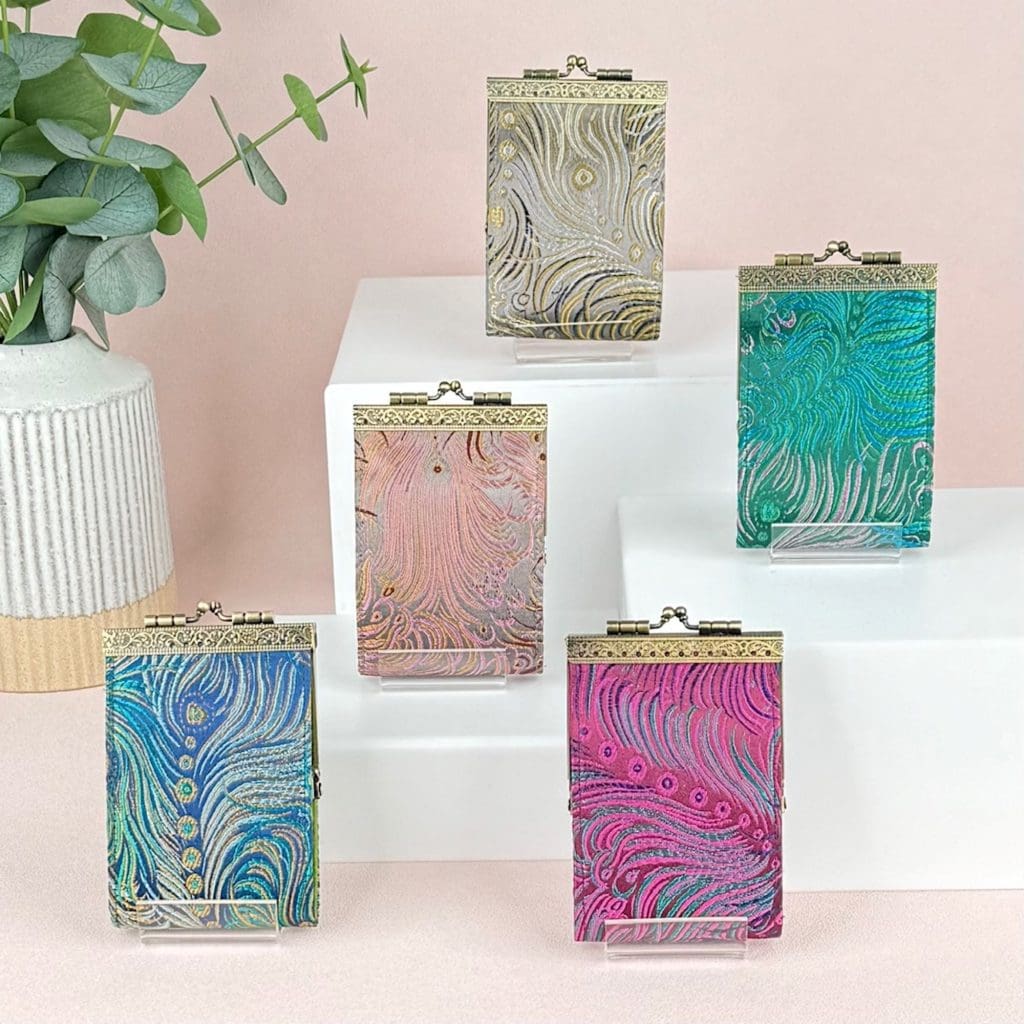 Peacock Brocade RFID Card Holder