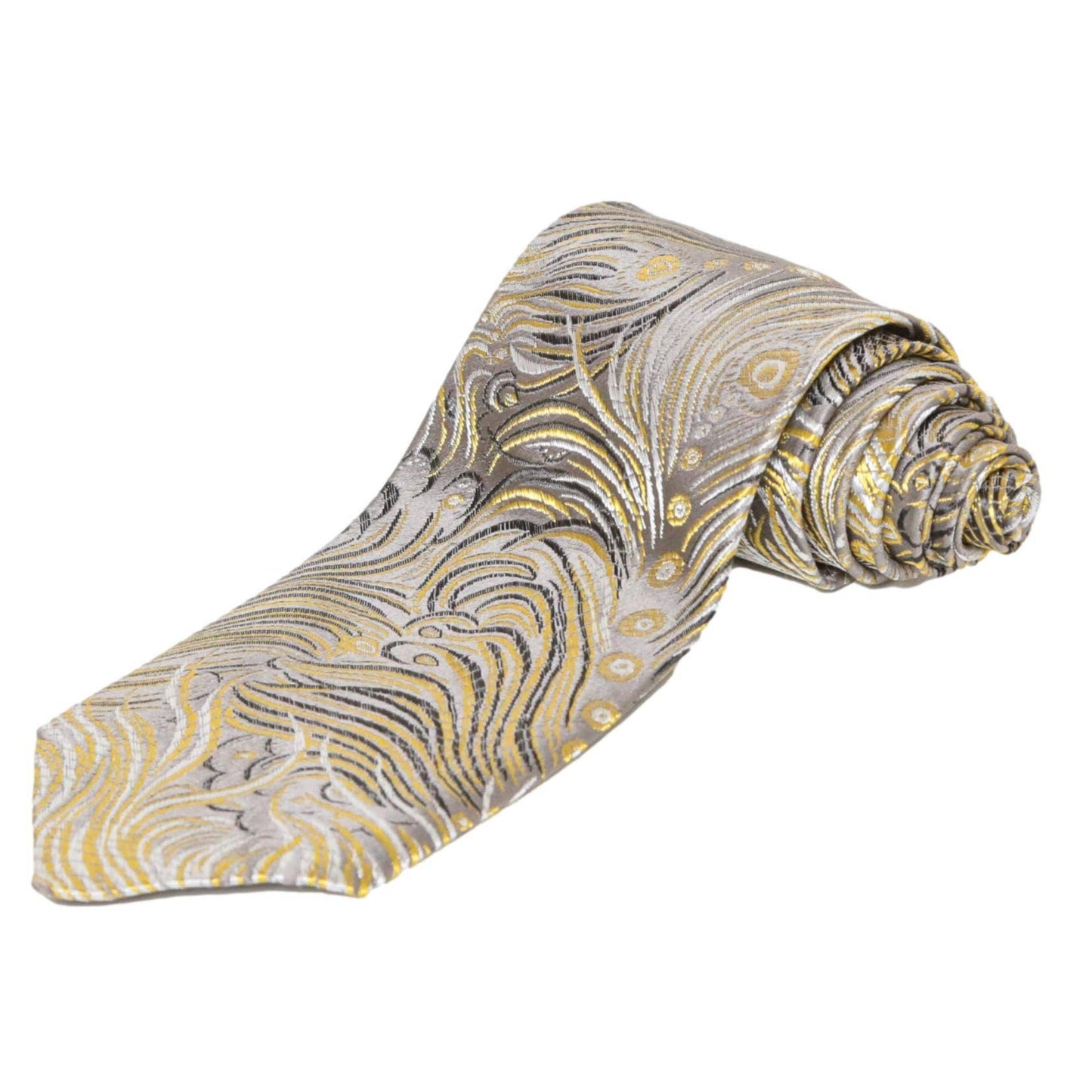 Brocade Peacock Print Necktie
