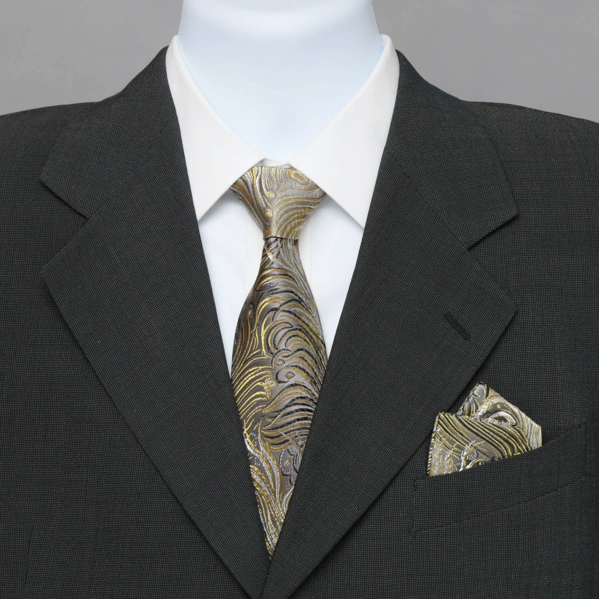 Peacock Pattern Brocade Men’s Tie