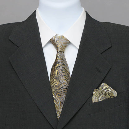 Peacock Pattern Brocade Men’s Tie