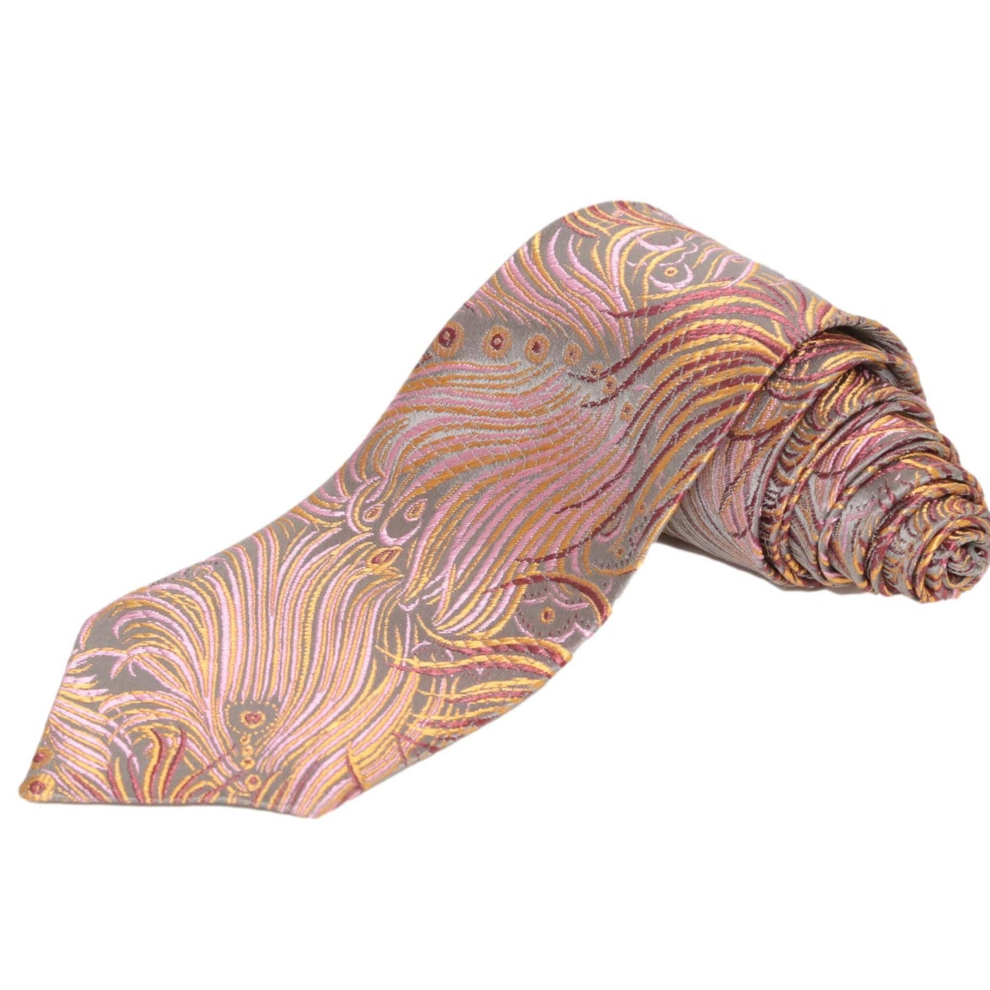 Brocade Peacock Print Necktie