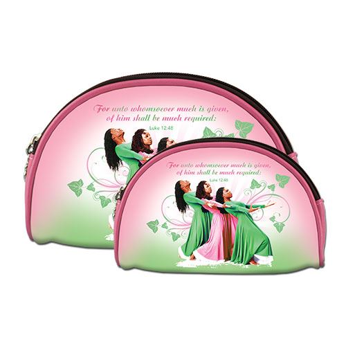 cosmetic bag set | Pink & Green Cosmetic Duo