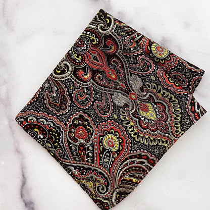 Brocade Paisley Print Pocket Square
