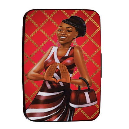 African American Expressions 'Red and White' RFID Card Holder