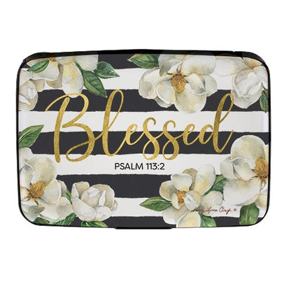 African American Expressions 'Blessed Magnolia' RFID Card Holder