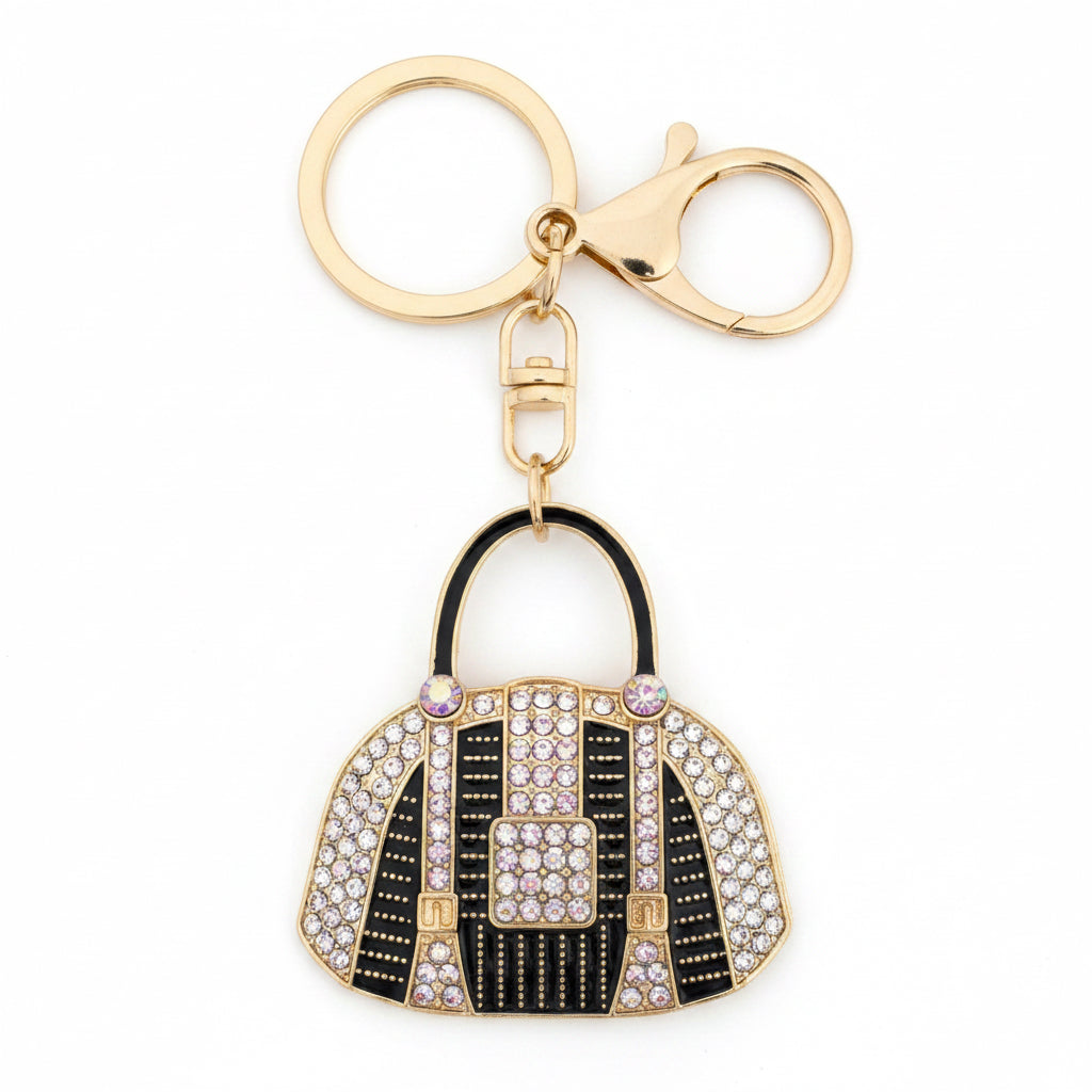 Keyring Bag Charm | Rhinestone Handbag