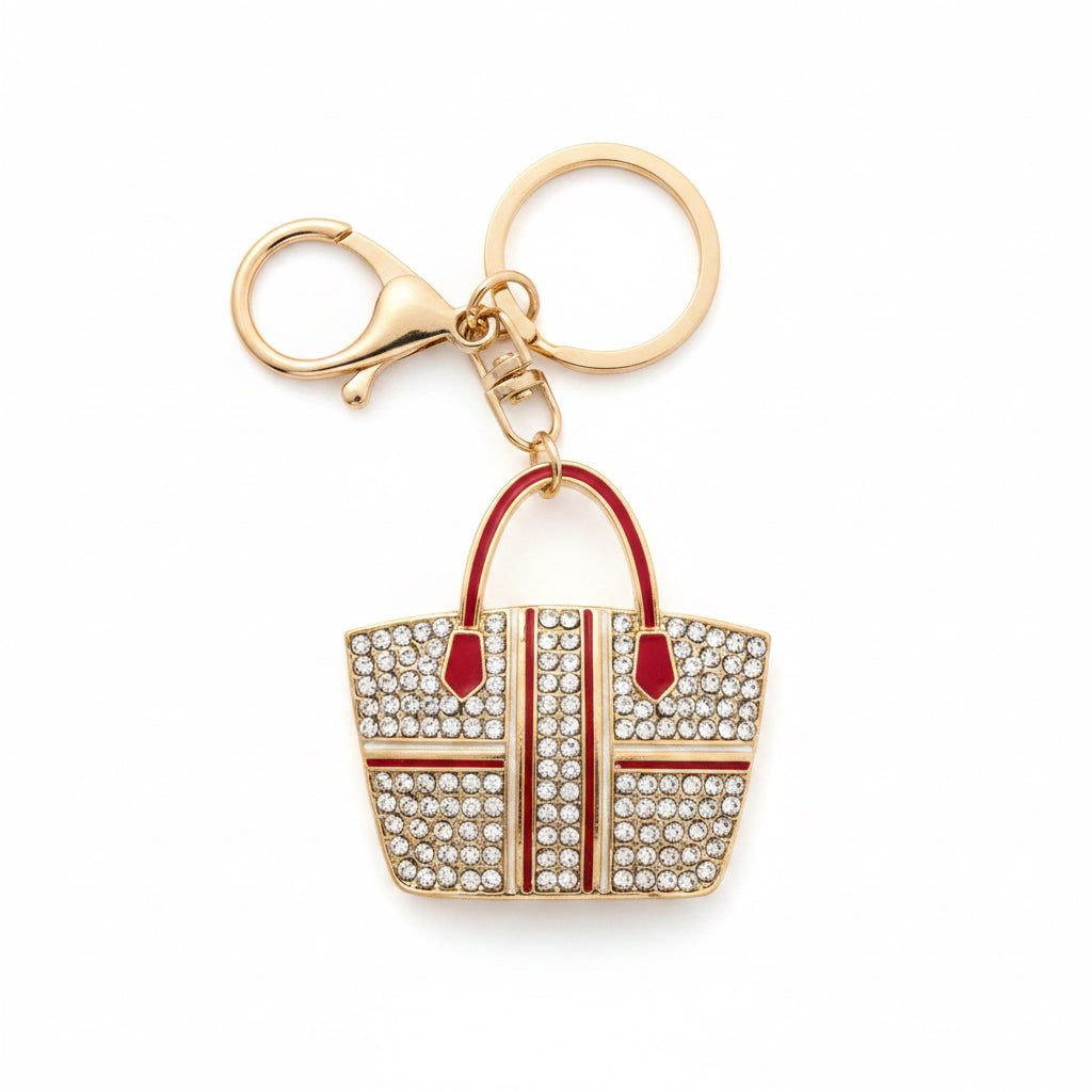 Keyring Bag Charm | Rhinestone Handbag