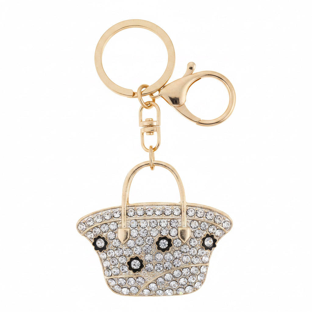 Keyring Bag Charm | Rhinestone Handbag