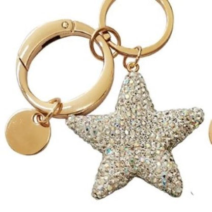 Rhinestone Star Keychain