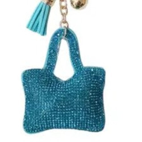 rhinestone tote keychain