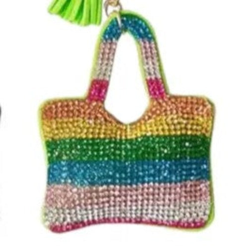 rhinestone tote keychain