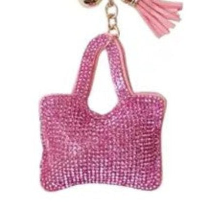 rhinestone tote keychain