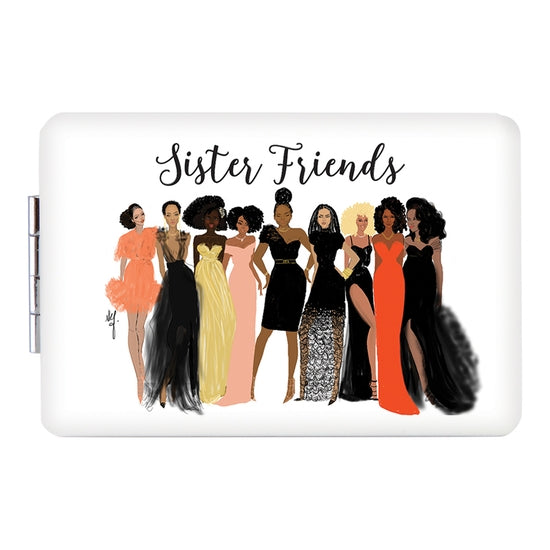 African American Expressions Rectangular Compact Mirror | Sister Friends