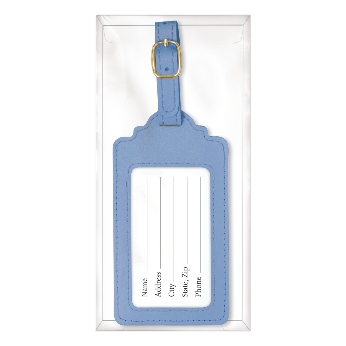 Abstract Luggage Tag | Blue Leopard