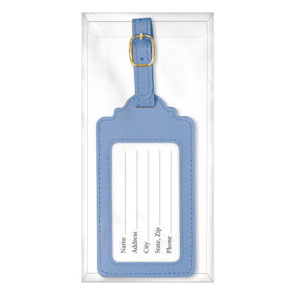 Abstract Luggage Tag | Blue Leopard