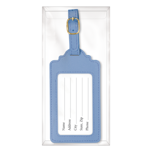 Abstract Luggage Tag | Blue Leopard