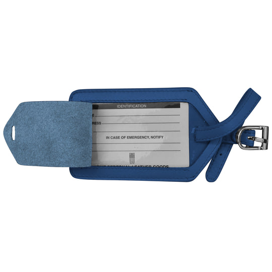 Leather Luggage Tag | Cobalt