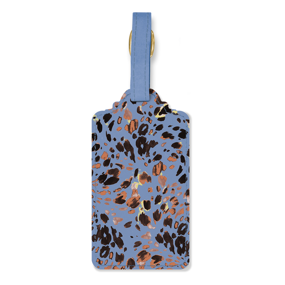 Abstract Luggage Tag | Blue Leopard