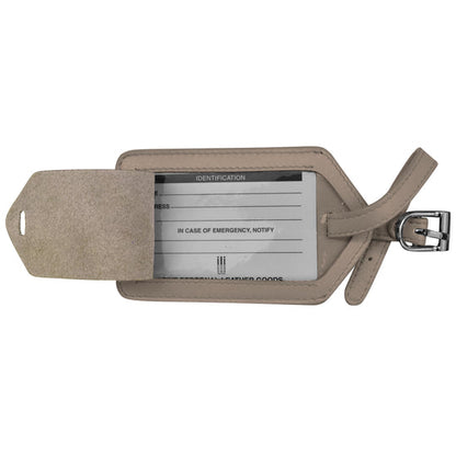 Leather Luggage Tag | Taupe