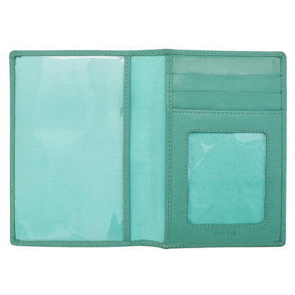 Leather Passport Wallet | Turquoise